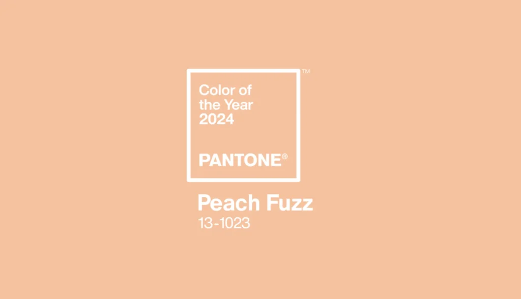 Pantone barva 2024 Peach Fuzz